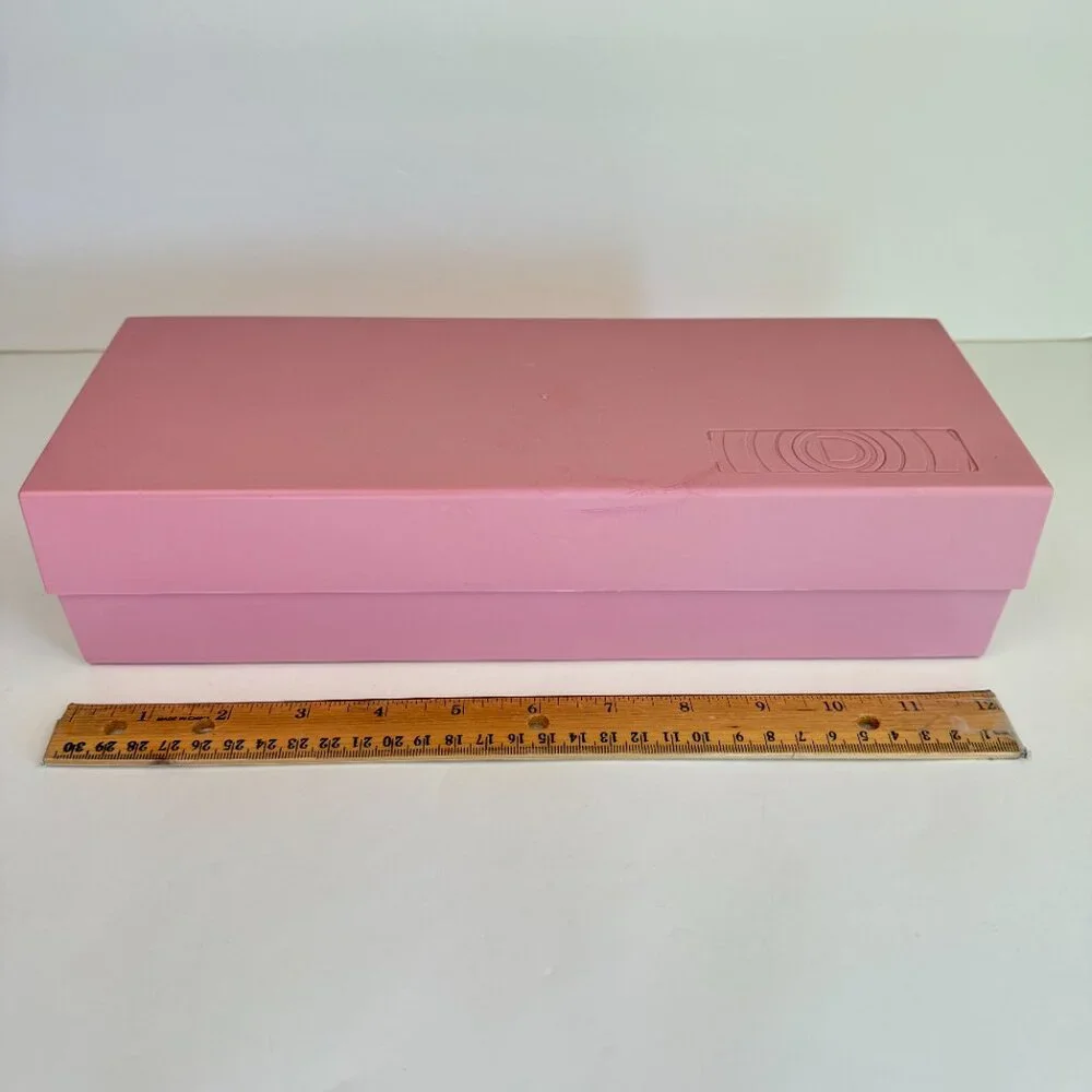 Vtg 1980s Cassette Tape Pink Hard Plastic w Lid The Dynasound Organizer Holds 24